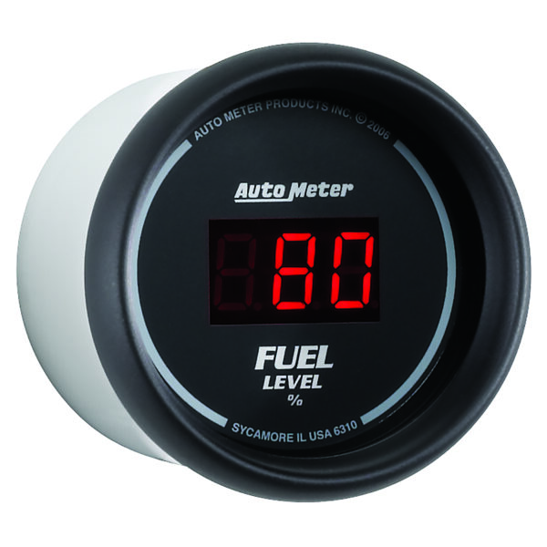 AUTOMETER Fuel Level Gauge 2 1/16", 0-280° Program., Digital, Black Dial W/ Red LED - Image 3