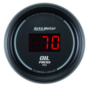 AUTOMETER Oil Pressure Gauge 2 1/16", 100PSI, Digital, Black Dial W/ Red LED
