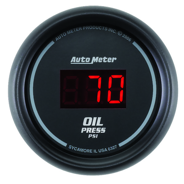 AUTOMETER 5pc Gauge Kit 3 3/8" & 2 1/16", Elec Speedo, Digital, Black Dial W/ Red LED - Image 3