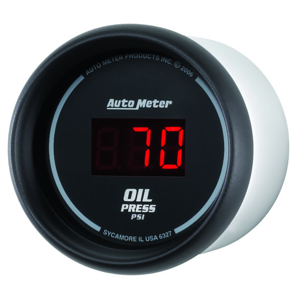 AUTOMETER Oil Pressure Gauge 2 1/16", 100PSI, Digital, Black Dial W/ Red LED - Image 2