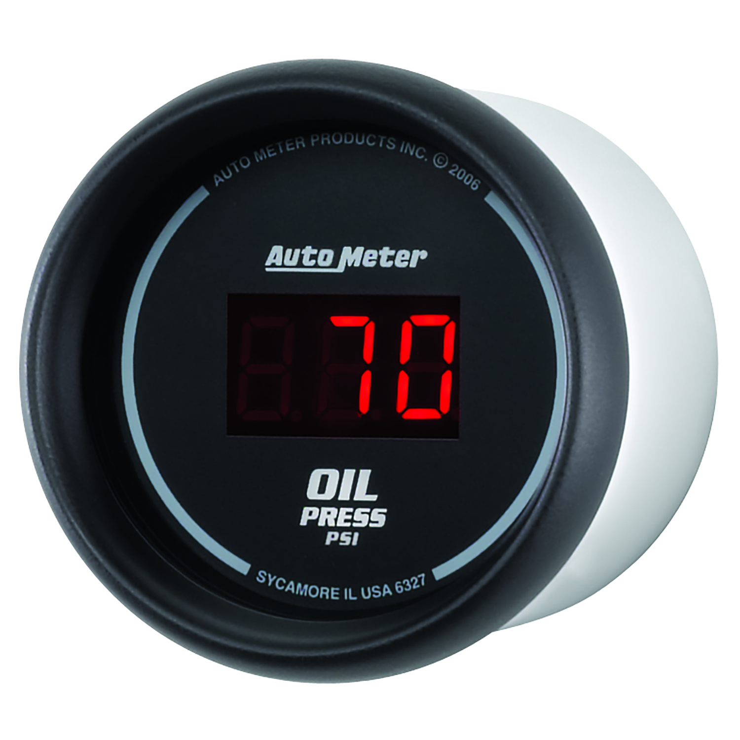 AUTOMETER Oil Pressure Gauge 2 1/16", 100PSI, Digital, Black Dial W/ Red LED - Image 2
