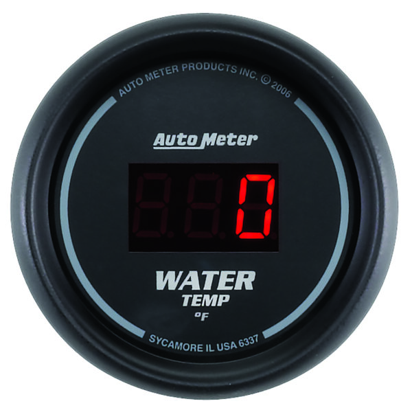 AUTOMETER 5pc Gauge Kit 3 3/8" & 2 1/16", Elec Speedo, Digital, Black Dial W/ Red LED - Image 4