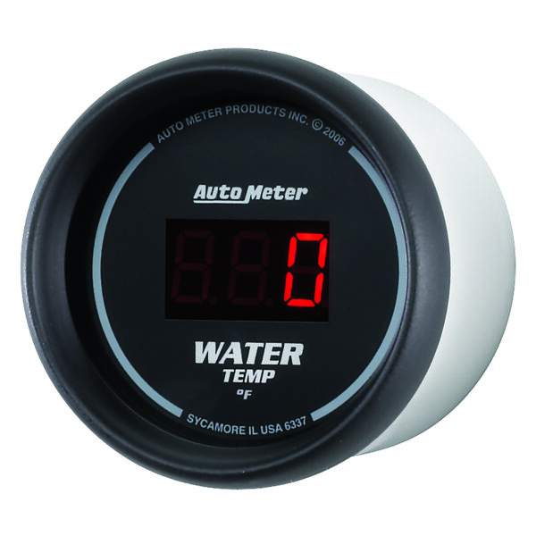 AUTOMETER Water Temperature Gauge 2 1/16", 340°f, Digital, Black Dial W/ Red LED - Image 2