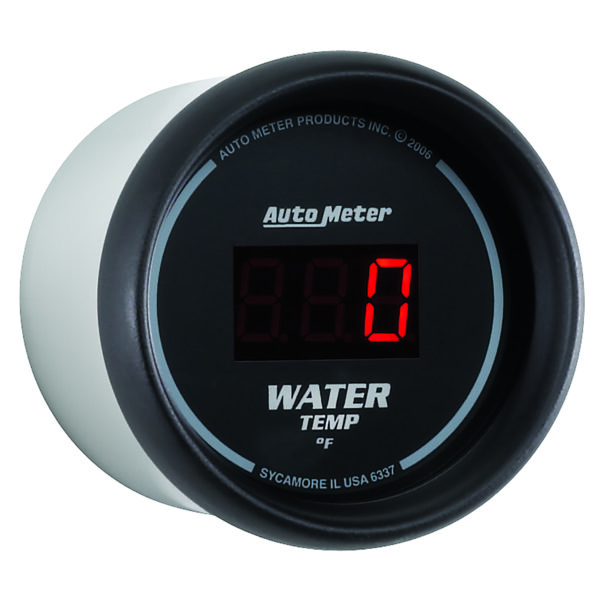 AUTOMETER Water Temperature Gauge 2 1/16", 340°f, Digital, Black Dial W/ Red LED - Image 3