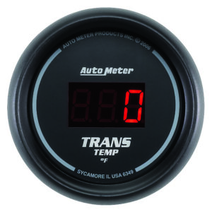 AUTOMETER Transmission Temperature Gauge 2 1/16", 340°F, Digital, Black Dial W/ Red LED