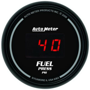 AUTOMETER Fuel Pressure Gauge 2 1/16", 100PSI, Digital, Black Dial W/ Red LED