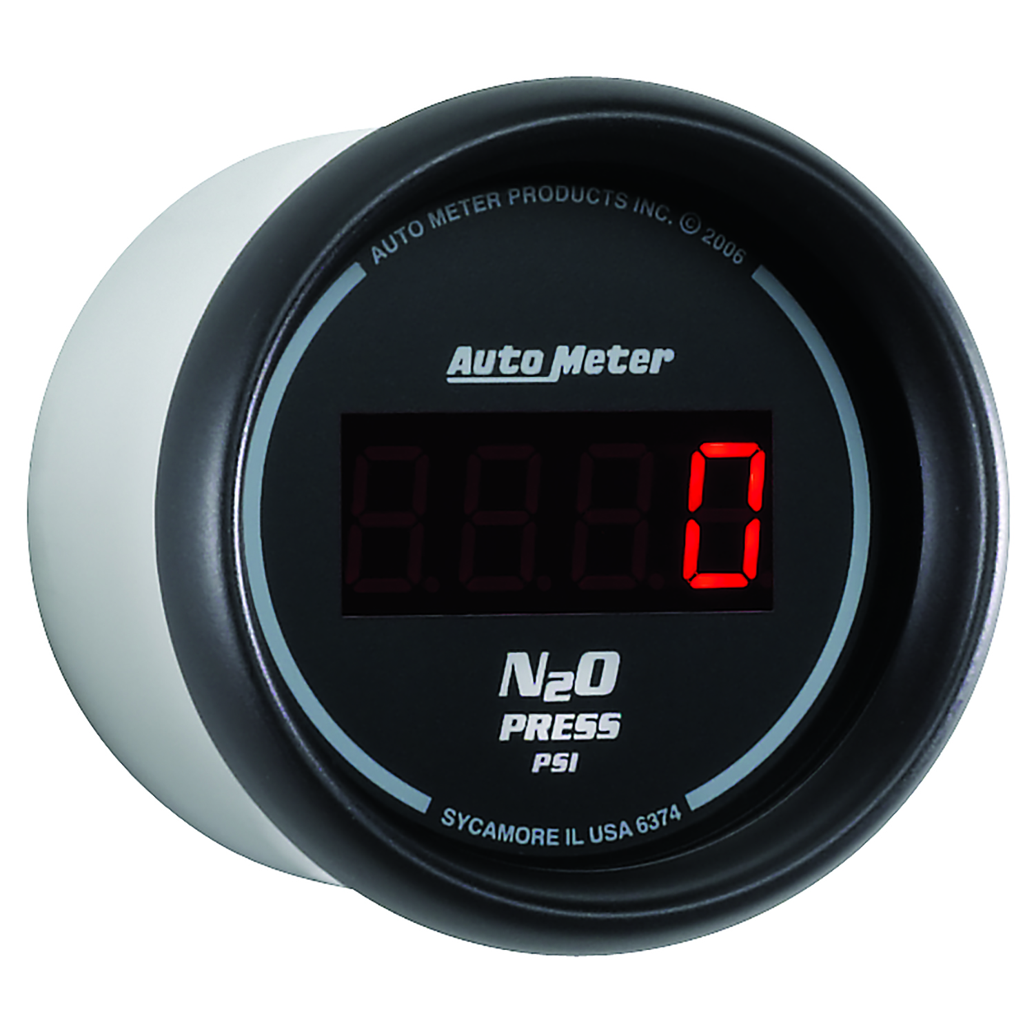 AUTOMETER Nitrous Pressure Gauge 2 1/16", 1600PSI, Digital, Black Dial W/ Red LED - Image 3