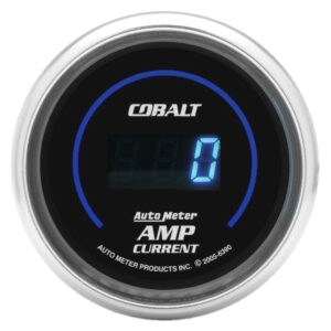 AUTOMETER Gauge, Stereo Amp Current, 2 1/16", 250A, Digital, Cobalt