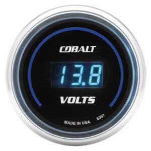 AUTOMETER Gauge, Stereo Voltage, 2 1/16", 19V, Digital, Cobalt