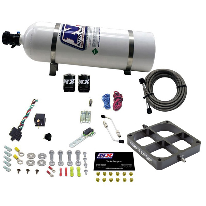 NITROUS EXPRESS Single Entry Crossbar 8500 Based Throttle Body 15lb Bottle