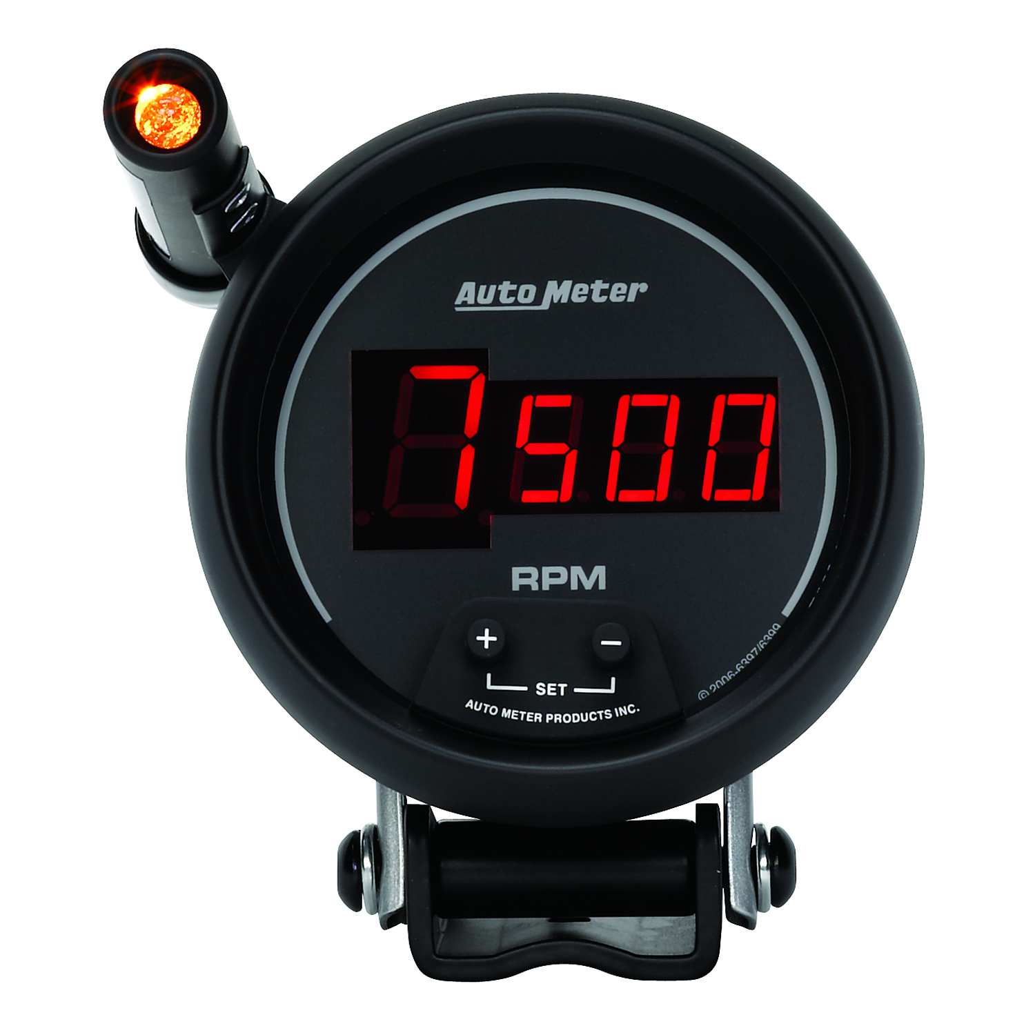 AUTOMETER Tachometer Gauge 3 3/4", 10K RPM, Pedestal W/ Quick-Lite,  Digital, Black W/ Red LED