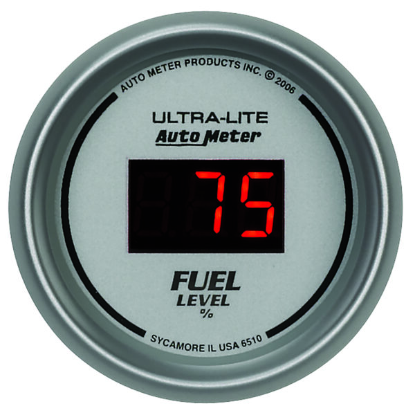 AUTOMETER 5pc Gauge Kit 3 3/8" & 2 1/16", Elec. Speedo., Digital, Silver W/ Red LED - Image 5