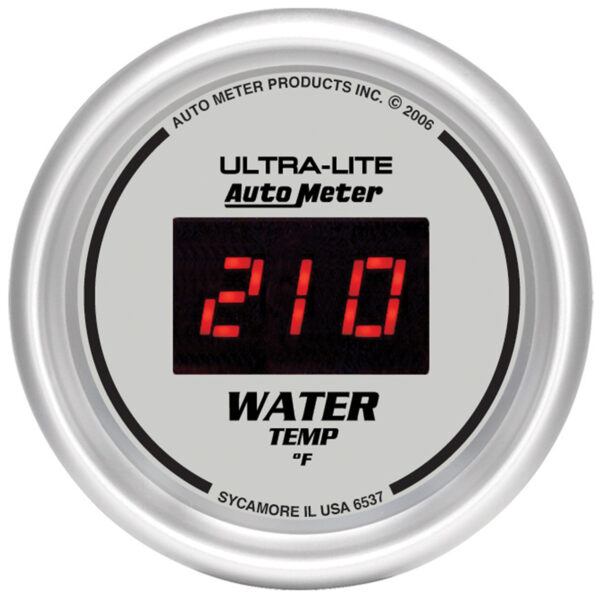 AUTOMETER 5pc Gauge Kit 3 3/8" & 2 1/16", Elec. Speedo., Digital, Silver W/ Red LED - Image 4