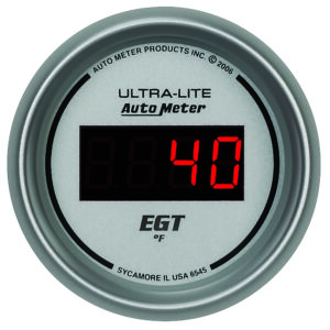AUTOMETER EGT Pyrometer Gauge 2 1/16", 1600°f, Digital, Silver Dial W/ Red LED