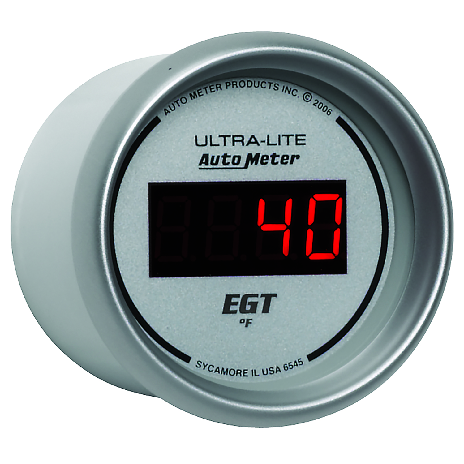 AUTOMETER EGT Pyrometer Gauge 2 1/16", 1600°f, Digital, Silver Dial W/ Red LED - Image 3