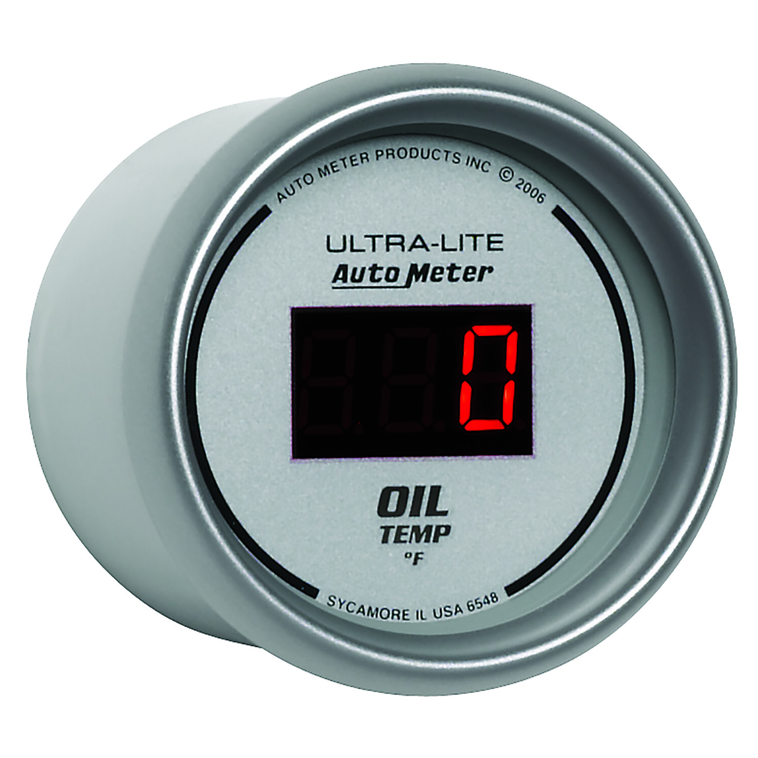 AUTOMETER Oil Temperature Gauge 2 1/16", 340°F, Digital, Silver Dial Red LED - Image 2