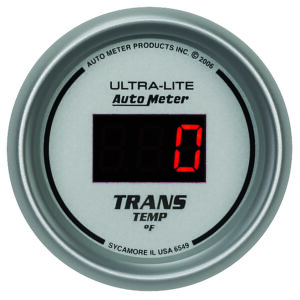 AUTOMETER Transmission Temperature Gauge 2 1/16", 340°f, Digital, Silver Dial W/ Red LED