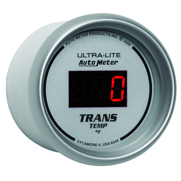 AUTOMETER Transmission Temperature Gauge 2 1/16", 340°f, Digital, Silver Dial W/ Red LED - Image 3