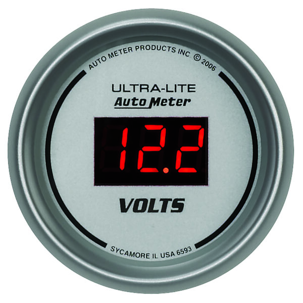 AUTOMETER 5pc Gauge Kit 3 3/8" & 2 1/16", Elec. Speedo., Digital, Silver W/ Red LED - Image 6