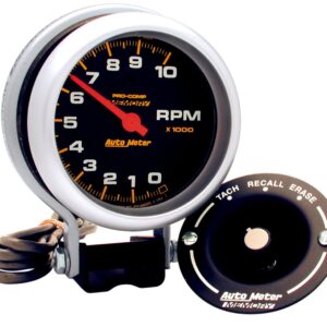 AUTOMETER Tachometer Gauge 3 3/4", 10K RPM, Pedestal W/Peak Memory, Pro-Comp