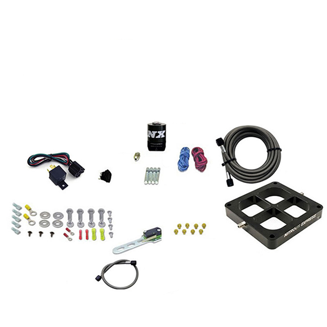 NITROUS EXPRESS Single Entry Billet Crossbar Plate System, Dry 100-500HP, 4500, No Bottle