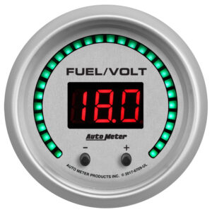 AUTOMETER Gauge, Fuel/Volt, 2 1/16" Two Channel, Selectable, Ultra-Lite Elite Digital