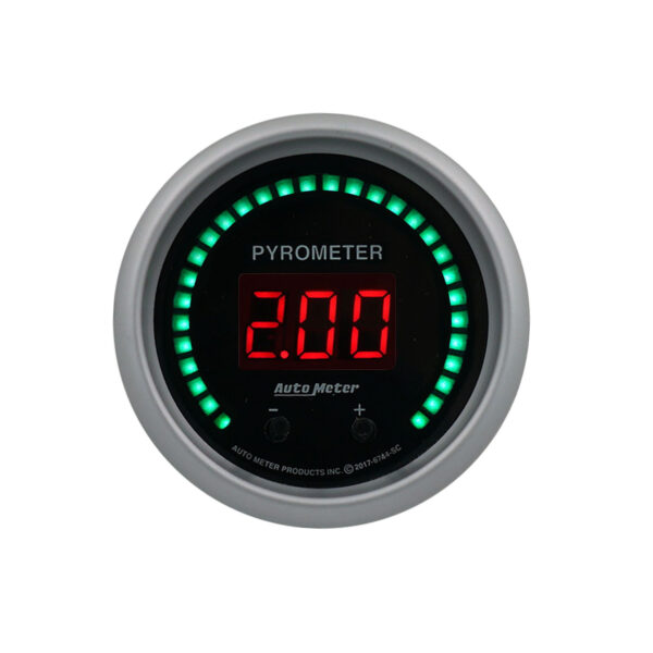 AUTOMETER Gauge, Pyrometer, 2 1/16", Two Channel, Selectable, Sport-Comp Elite Digital
