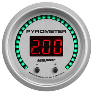 AUTOMETER Gauge, Pyrometer, 2 1/16", Two Channel, Selectable, Ultra-Lite Elite Digital