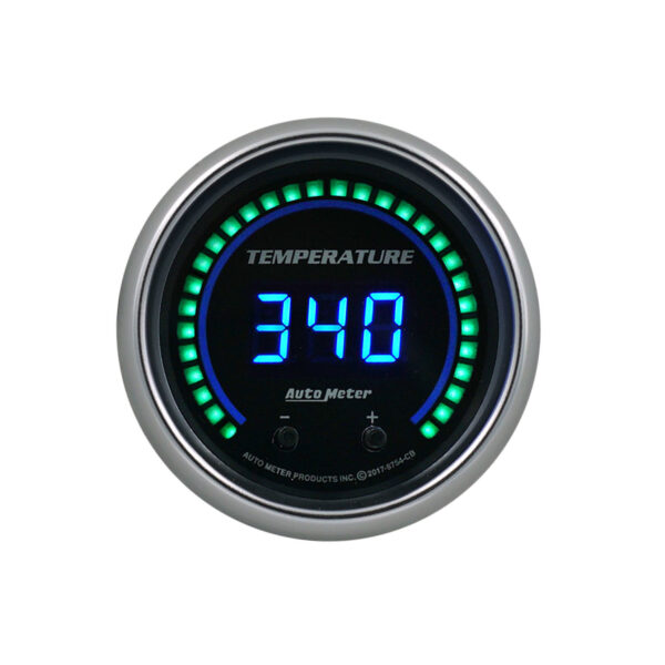 AUTOMETER Fluid Temperature Gauge 2 1/16" °C + °F, 2 Channel, Cobalt Elite Digital