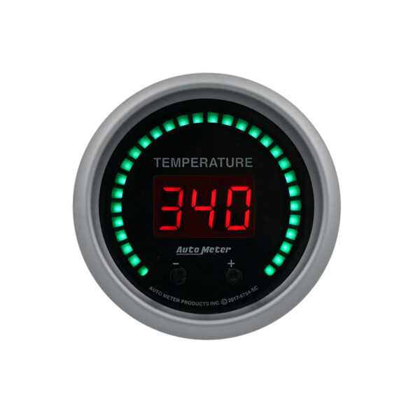 AUTOMETER Gauge, Fluid Temperature, 2 1/16", 2 Chan, Selectable, Sport-Comp Elite Digital