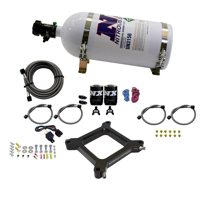NITROUS EXPRESS 4150 Assassin Plate System, Pro Power Alcohol, 100-500hp (10# Bottle)