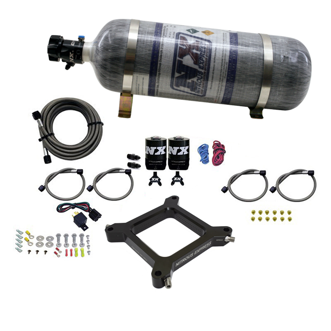 NITROUS EXPRESS 4150 Assassin Plate System, Pro Power Alcohol, 100-500hp (12# Bottle)