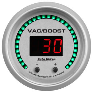 AUTOMETER Vacuum/Boost Gauge 2 1/16", Two Channel, Selectable, Ultra-Lite Elite Digital