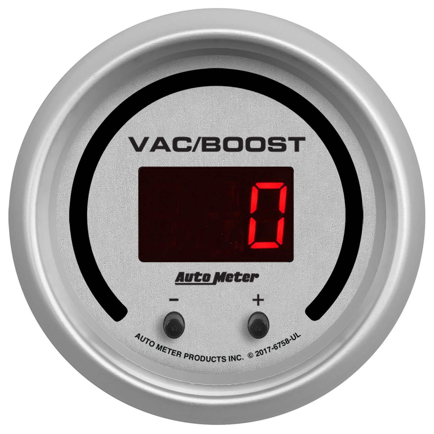 AUTOMETER Vacuum/Boost Gauge 2 1/16", Two Channel, Selectable, Ultra-Lite Elite Digital - Image 2