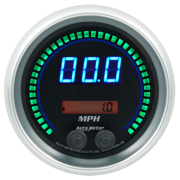 AUTOMETER Speedometer Gauge 3 3/8", 260MPH / 260KMH Elec Program, Cobalt Elite Digital