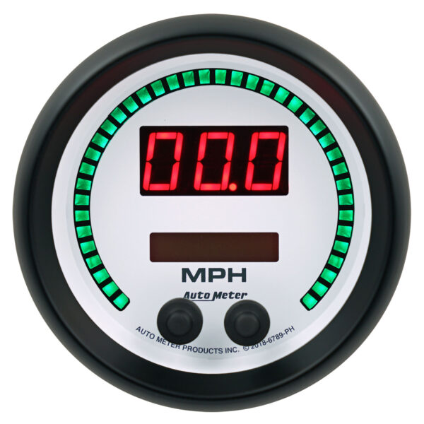 AUTOMETER Speedometer Gauge 3 3/8", 260MPH / 260KMH Elec Program, Phantom Elite Digital
