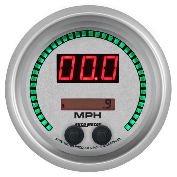 AUTOMETER Speedometer Gauge 3 3/8", 260MPH / 260KMH Elec Program, Ultra-Lite Elite Digital