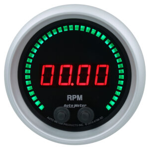 AUTOMETER Tachometer Gauge 3 3/8", 16K RPM, In-Dash, Sport-Comp Elite Digital