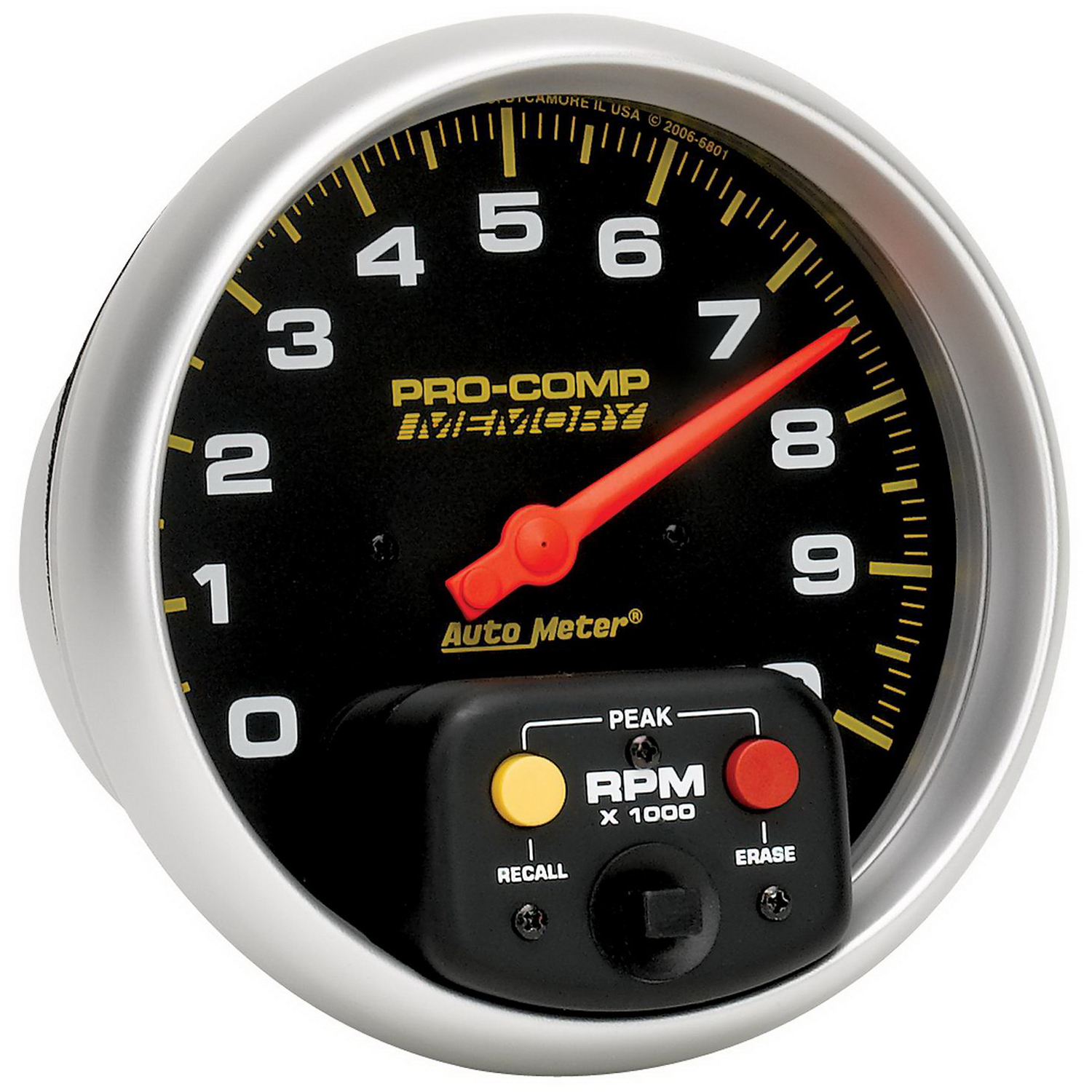 AUTOMETER Tachometer Gauge 5", 10K RPM, In-Dash W/Peak Memory, Pro-Comp - Image 3
