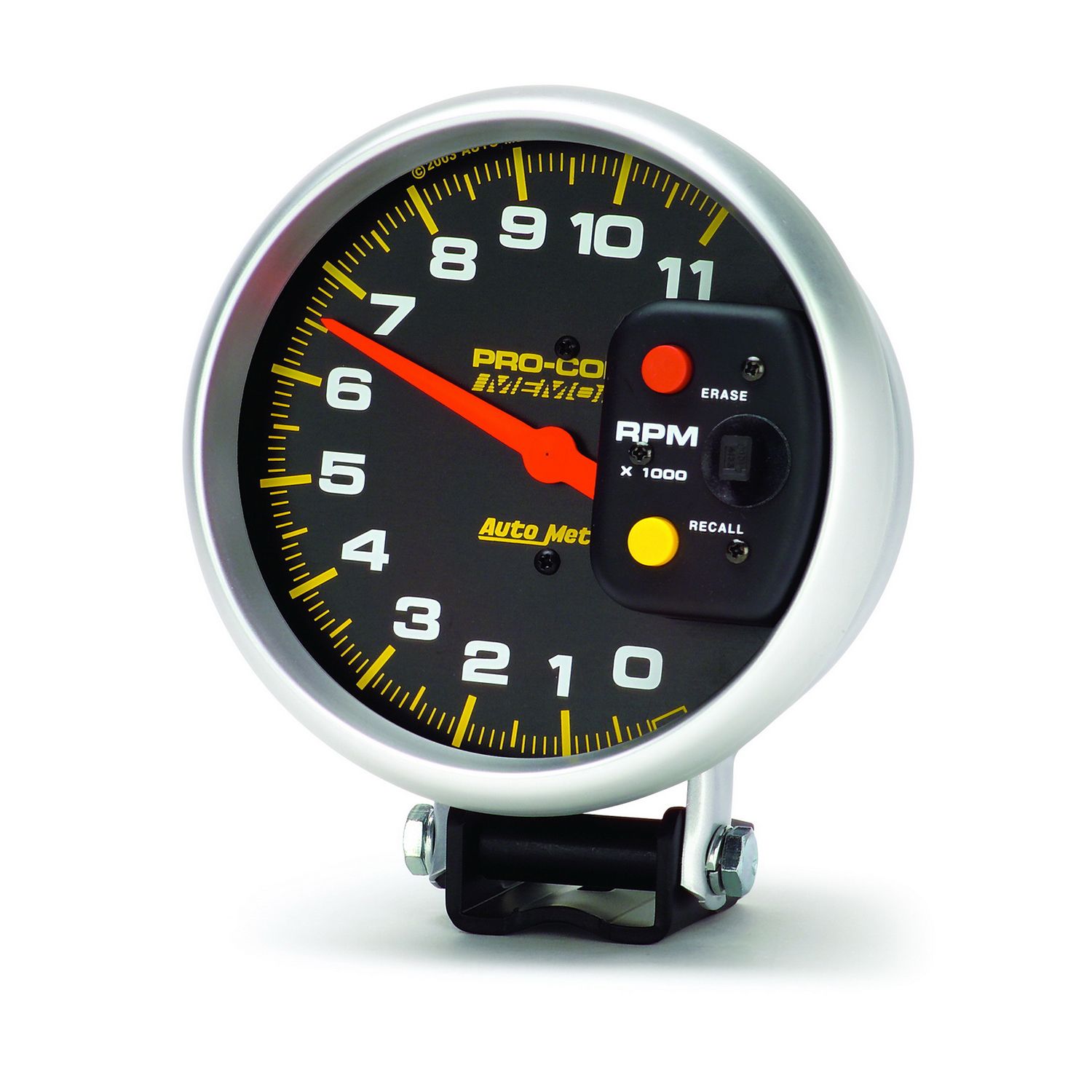 AUTOMETER Tachometer Gauge 5", 11K RPM, Pedestal W/Peak Memory, Pro-Comp