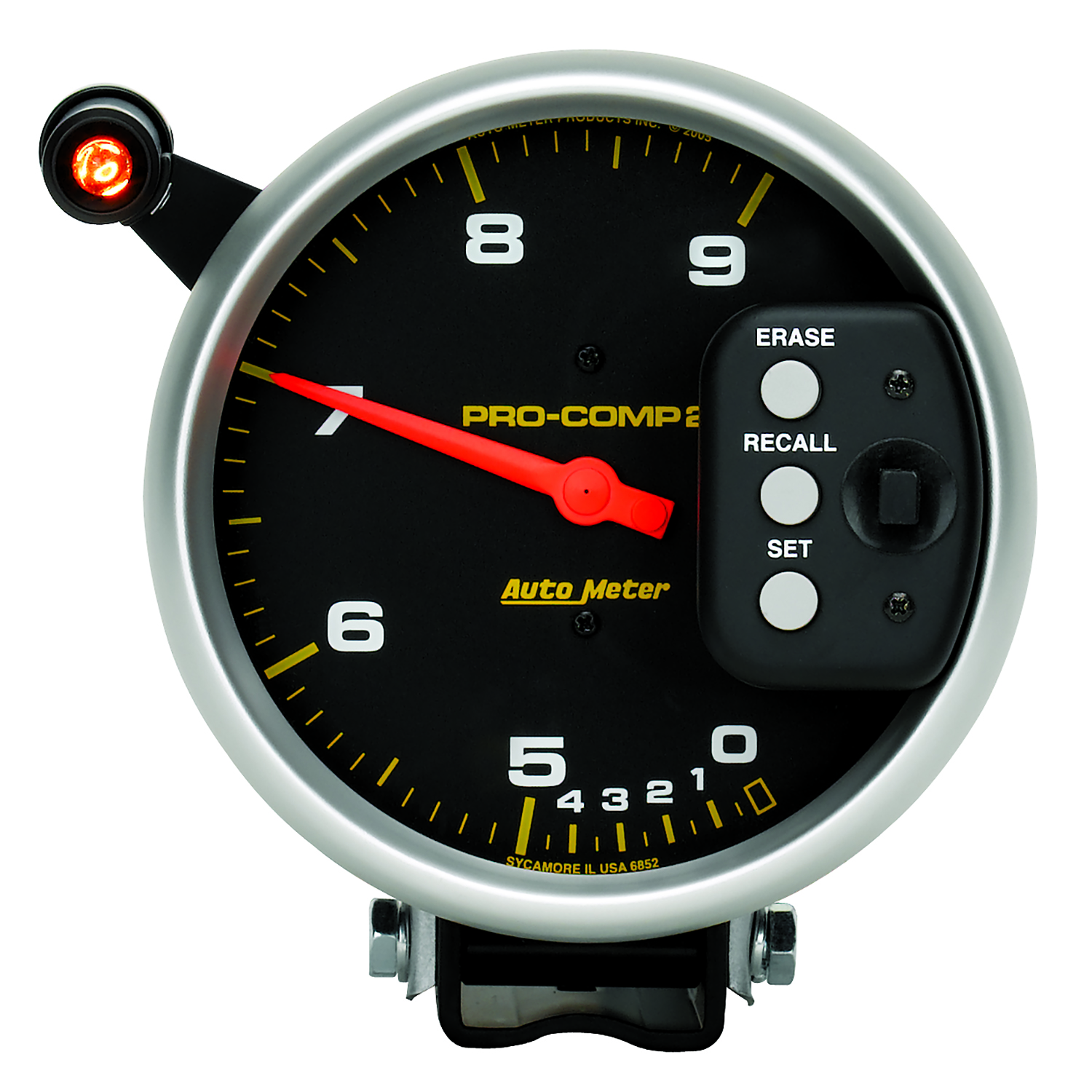 AUTOMETER Tachometer Gauge 5", 9K RPM, Pedestal Dual Range W/ Quick Lite & Peak Mem, Pro-Comp - Image 2