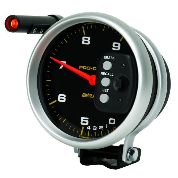 AUTOMETER Tachometer Gauge 5", 9K RPM, Pedestal Dual Range W/ Quick Lite & Peak Mem, Pro-Comp - Image 3