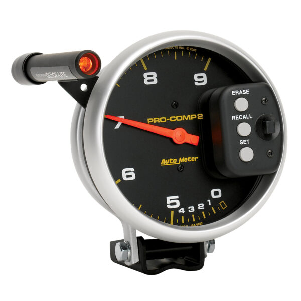 AUTOMETER Tachometer Gauge 5", 9K RPM, Pedestal Dual Range W/ Quick Lite & Peak Mem, Pro-Comp - Image 4