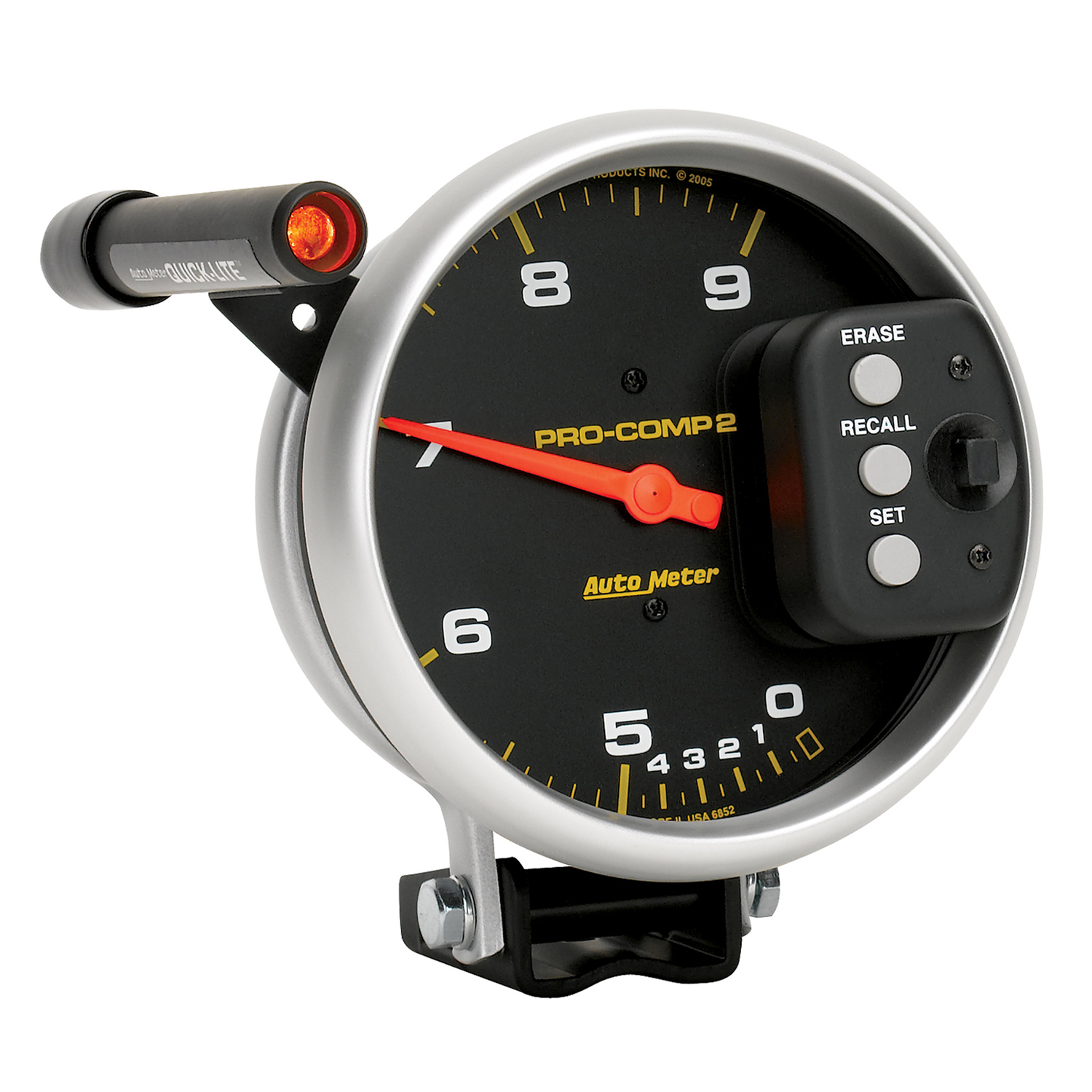 AUTOMETER Tachometer Gauge 5", 9K RPM, Pedestal Dual Range W/ Quick Lite & Peak Mem, Pro-Comp - Image 4