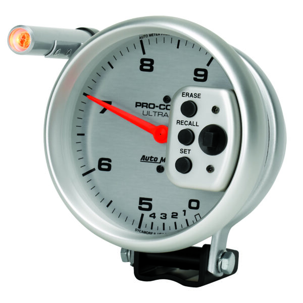 AUTOMETER Tachometer Gauge 5", 9K RPM, Pedestal W/ Quick Lite, Dual Range W/Peak Memory, Ul - Image 2