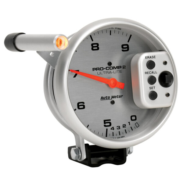AUTOMETER Tachometer Gauge 5", 9K RPM, Pedestal W/ Quick Lite, Dual Range W/Peak Memory, Ul - Image 3