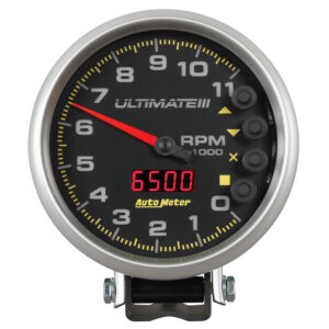 AUTOMETER Tachometer Gauge 5", 11K RPM, Pedestal, Datalogging, Ultimate IIi Playback, Black