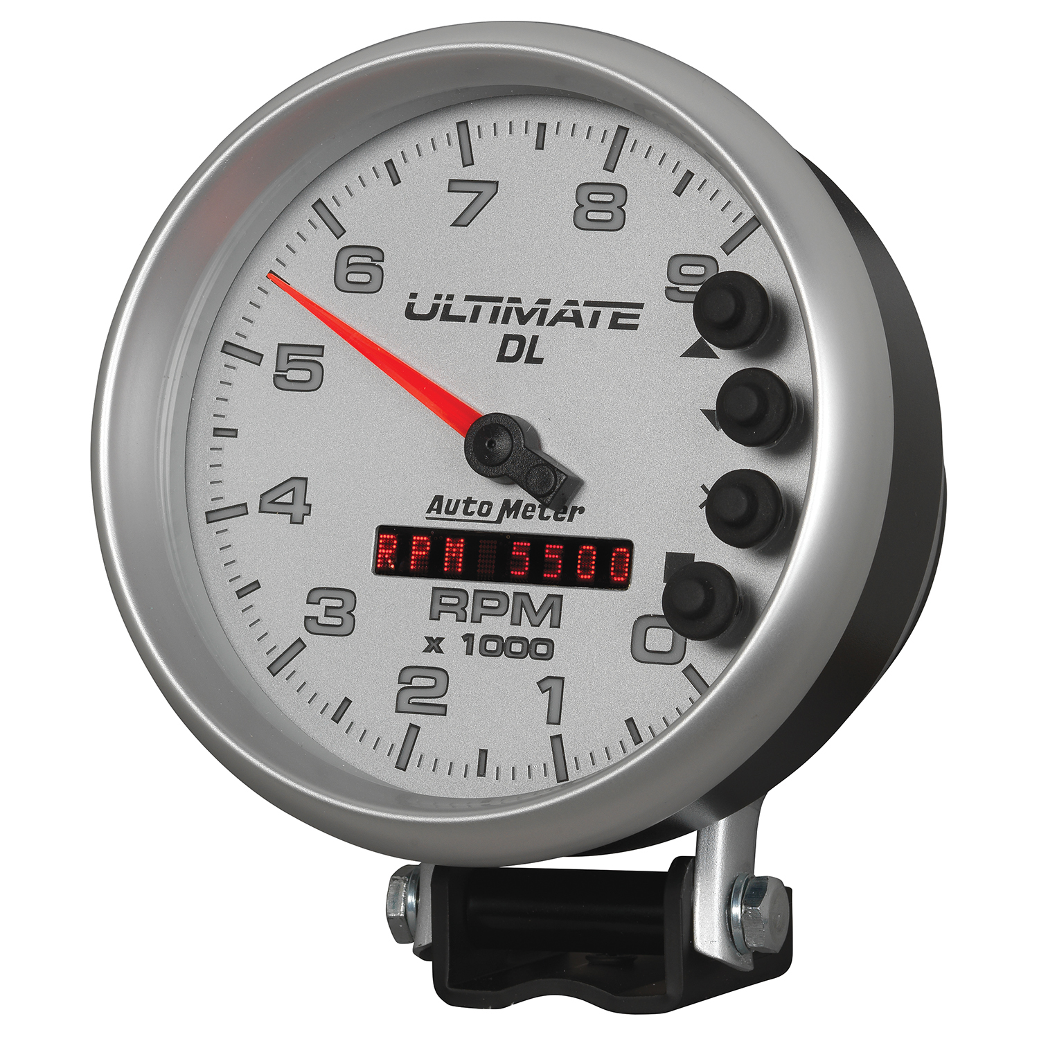 AUTOMETER Tachometer Gauge 5", 9K RPM, Pedestal, Datalogging, Ultimate Dl Playback, Silver - Image 2