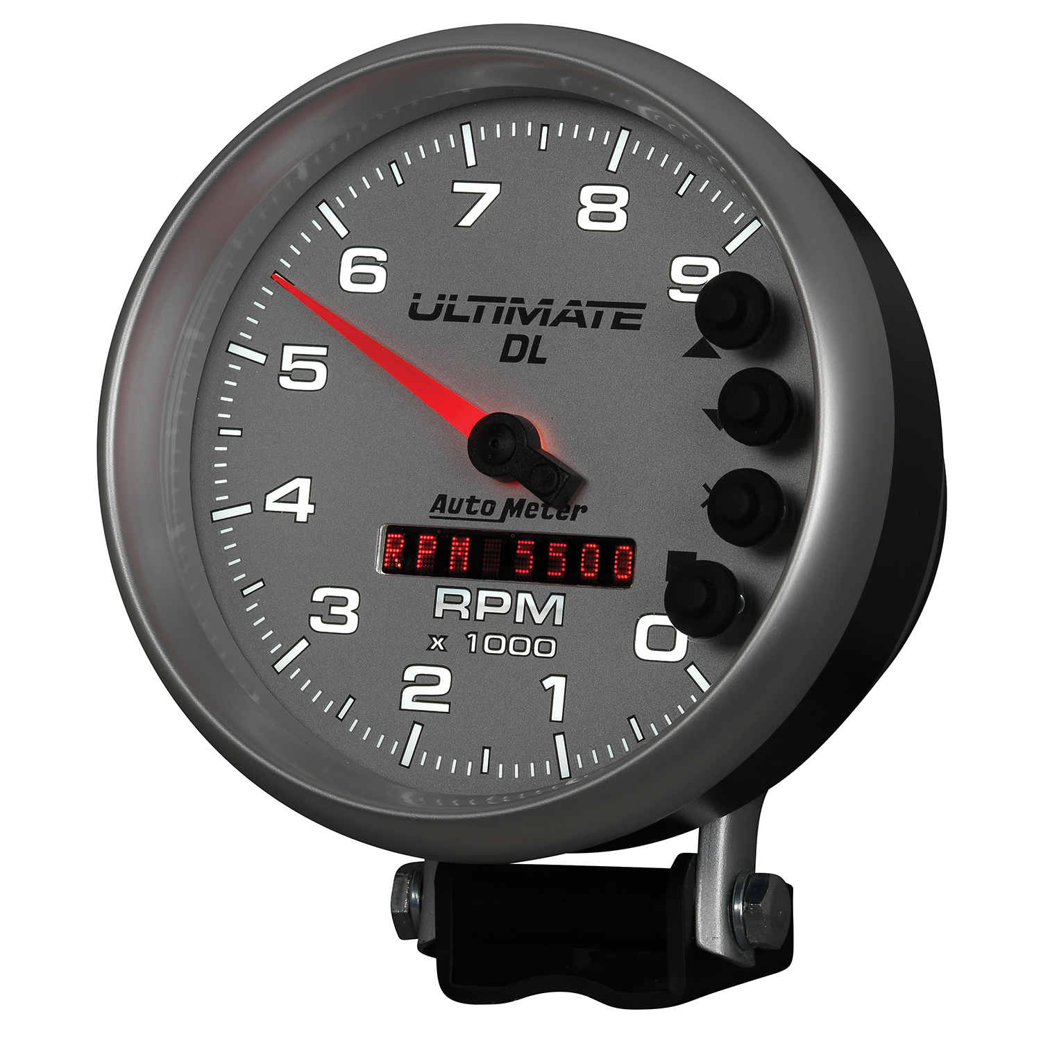 AUTOMETER Tachometer Gauge 5", 9K RPM, Pedestal, Datalogging, Ultimate Dl Playback, Silver - Image 3