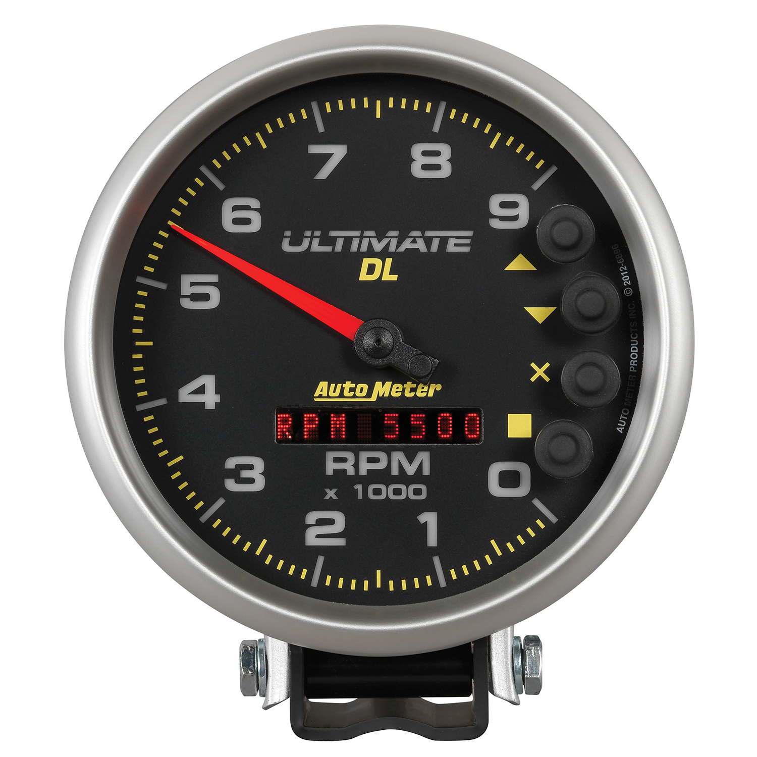 AUTOMETER Tachometer Gauge 5", 9K RPM, Pedestal, Datalogging, Ultimate Dl Playback, Black
